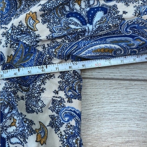 H&M Blue Multicolored Mini Dress Size 6 - Picture 7 of 8